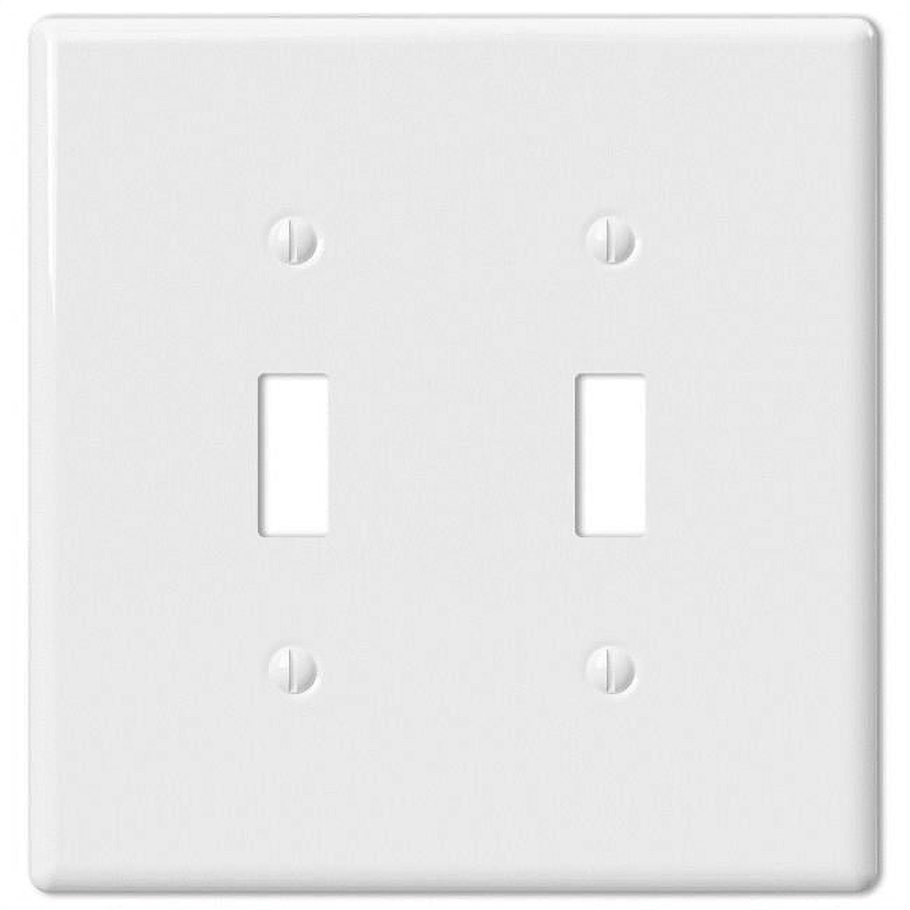 Picture of Amerelle 3003441 Metro White 2 Gang Ceramic Toggle Wall Plate