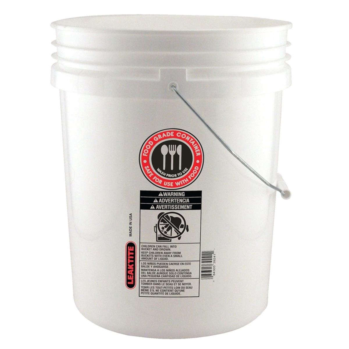 Picture of Leaktite 1018662 5 gal White Food Safe Bucket&#44; Pack of 20