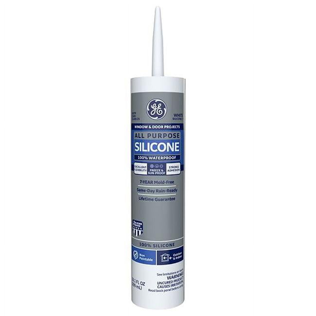101 oz GE White Silicone 1 Window  Door Caulk Sealant Pack of 12