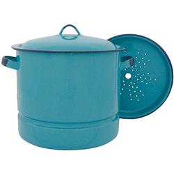 Picture of Cinsa 6001572 15 qt. Steamer Pot&#44; Turquoise Blue