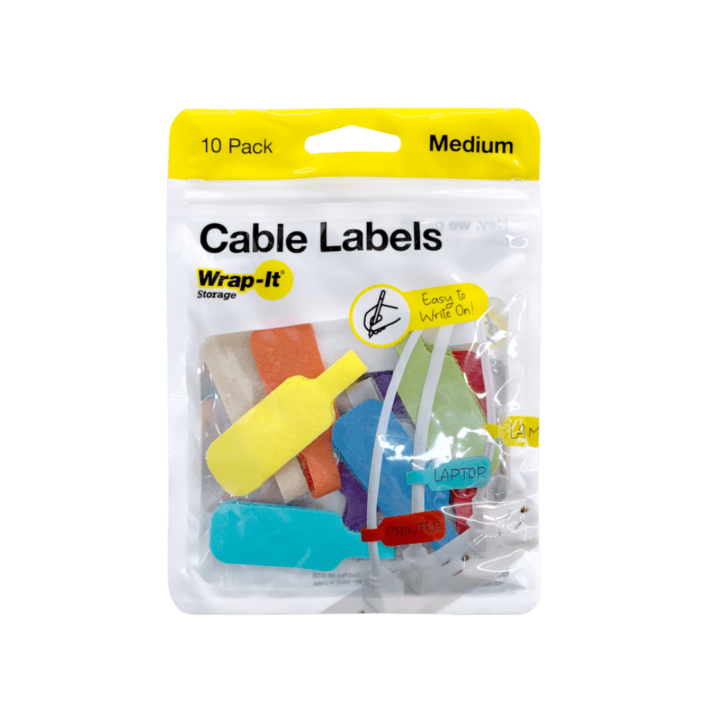 2.25 in. Multicolored Polypropylene Cable Labels, Pack of 3