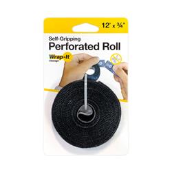144 in. Black Polypropylene Cable Wrap, Pack of 6