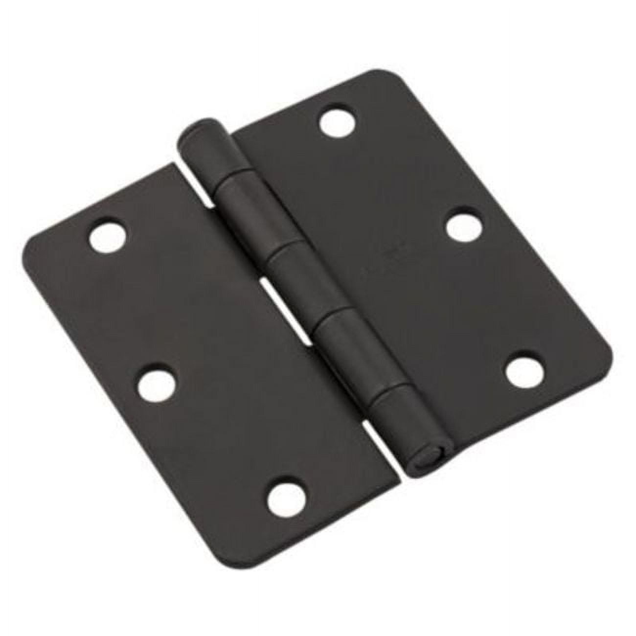5036529 3.5 in. & 0.25 Radius Black Door Hinge