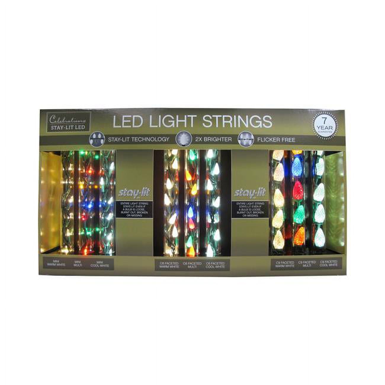 Staylit Displayer LED Christmas Lights, Multi Color