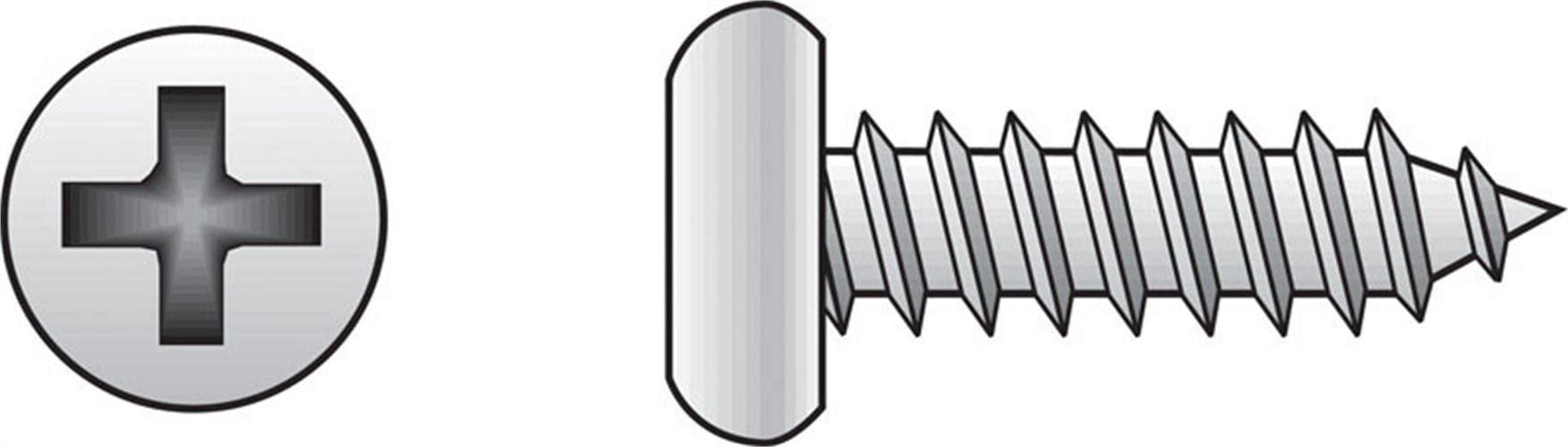No.10 S x 1.25 in. Phillips Pan Head Sheet Metal Screws, 100 per Pack