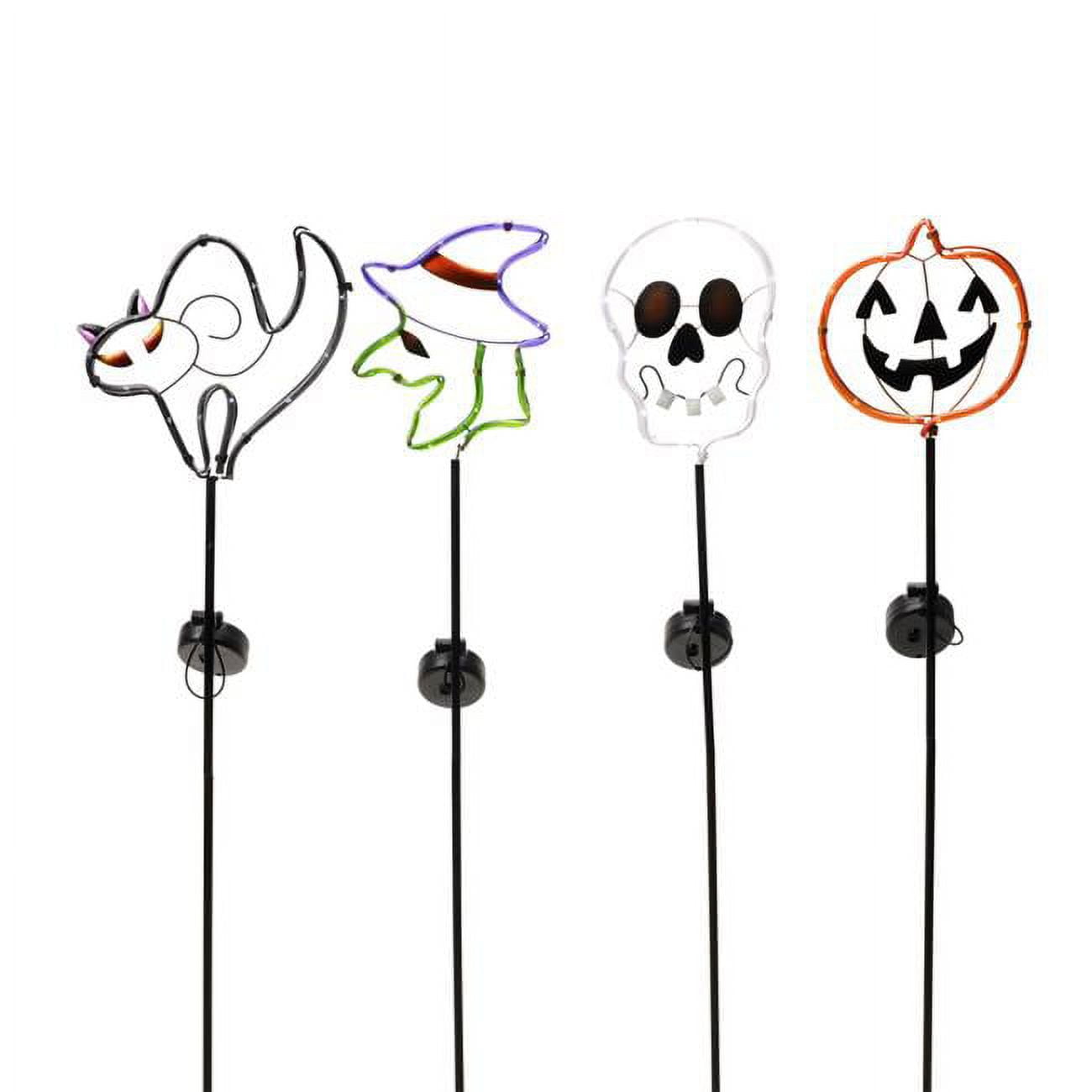 Picture of Alpine 9070321 23.3 in. Metal Halloween Solar Garden Stake&#44; Assorted Color - Pack of 12