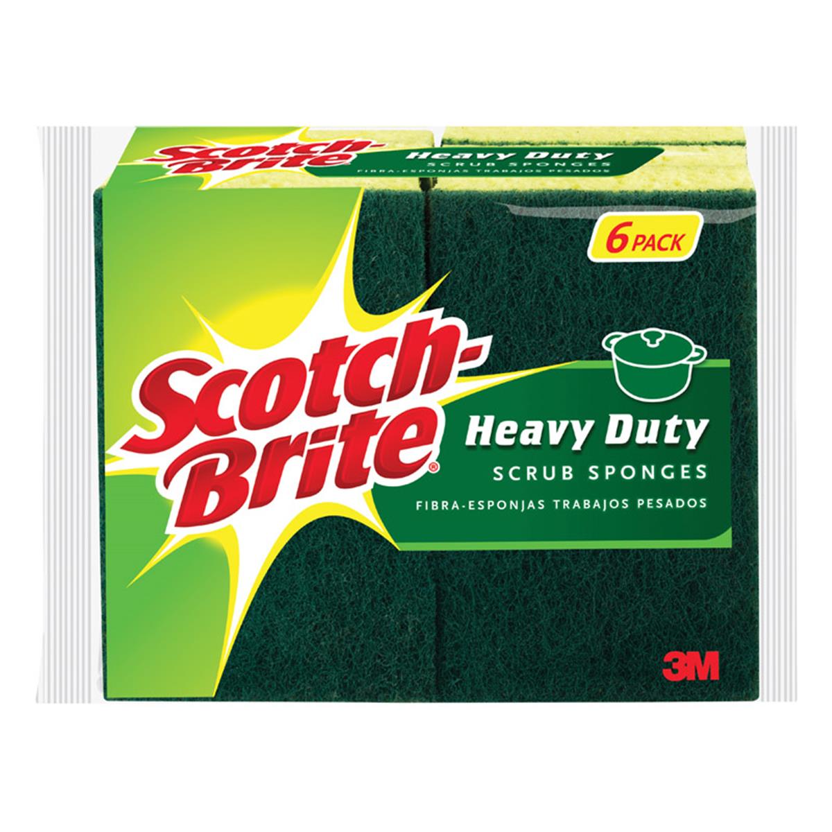 Picture of 3M 1439694 Heavy Duty Sponge Scrub&#44; Pack of 6