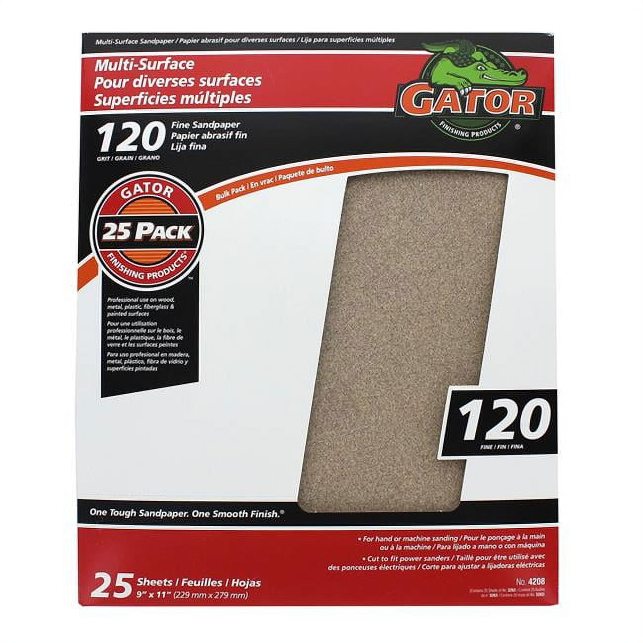 9 x 11 in. 120 Grit Sandpaper