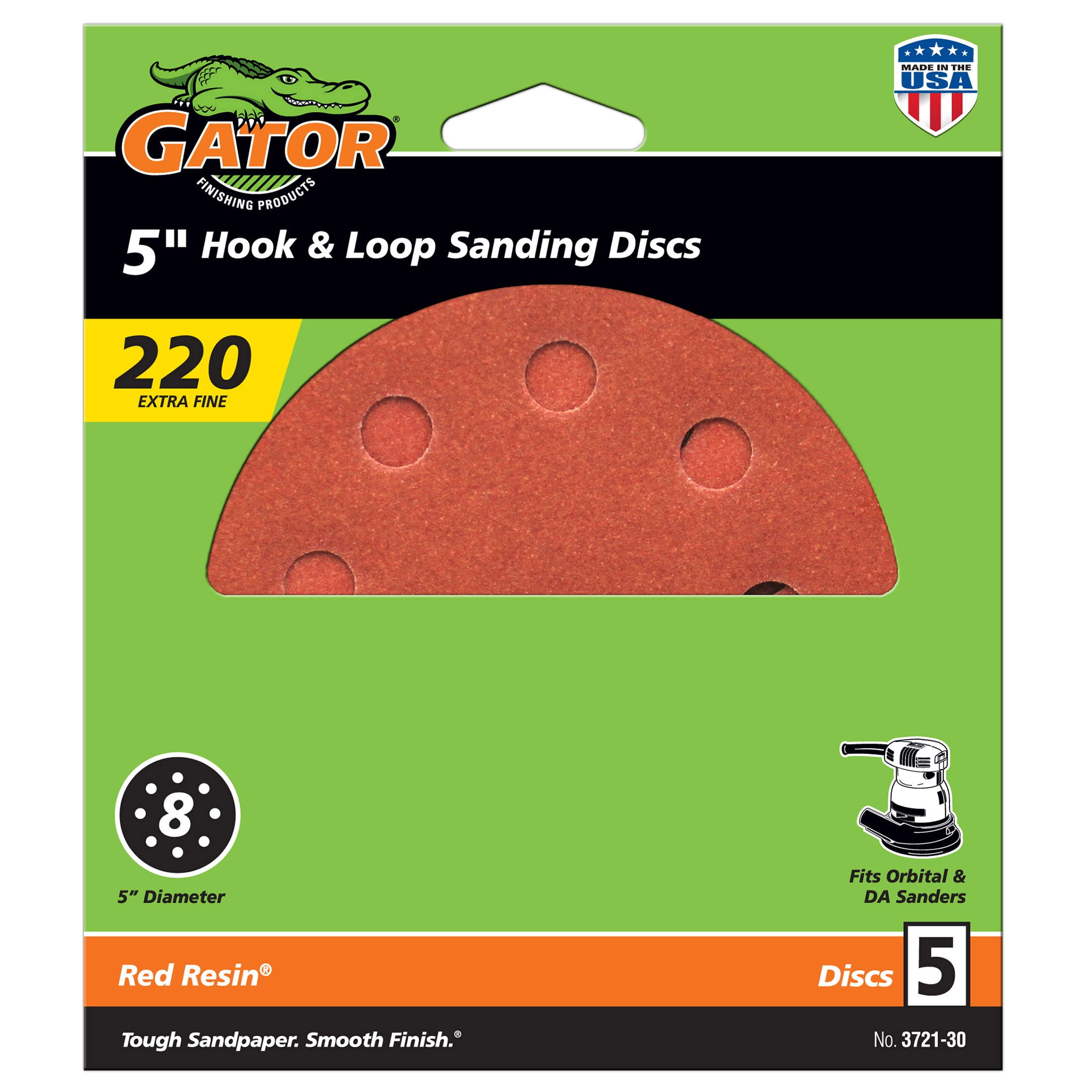 5 in. 220 Grit Sand Disc, Pack of 5