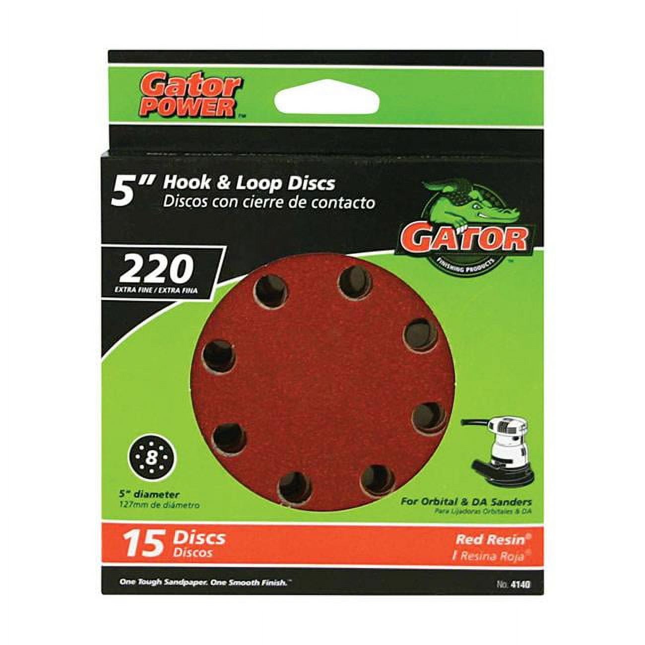 5 in. 220 Grit Sand Disc, Pack of 15
