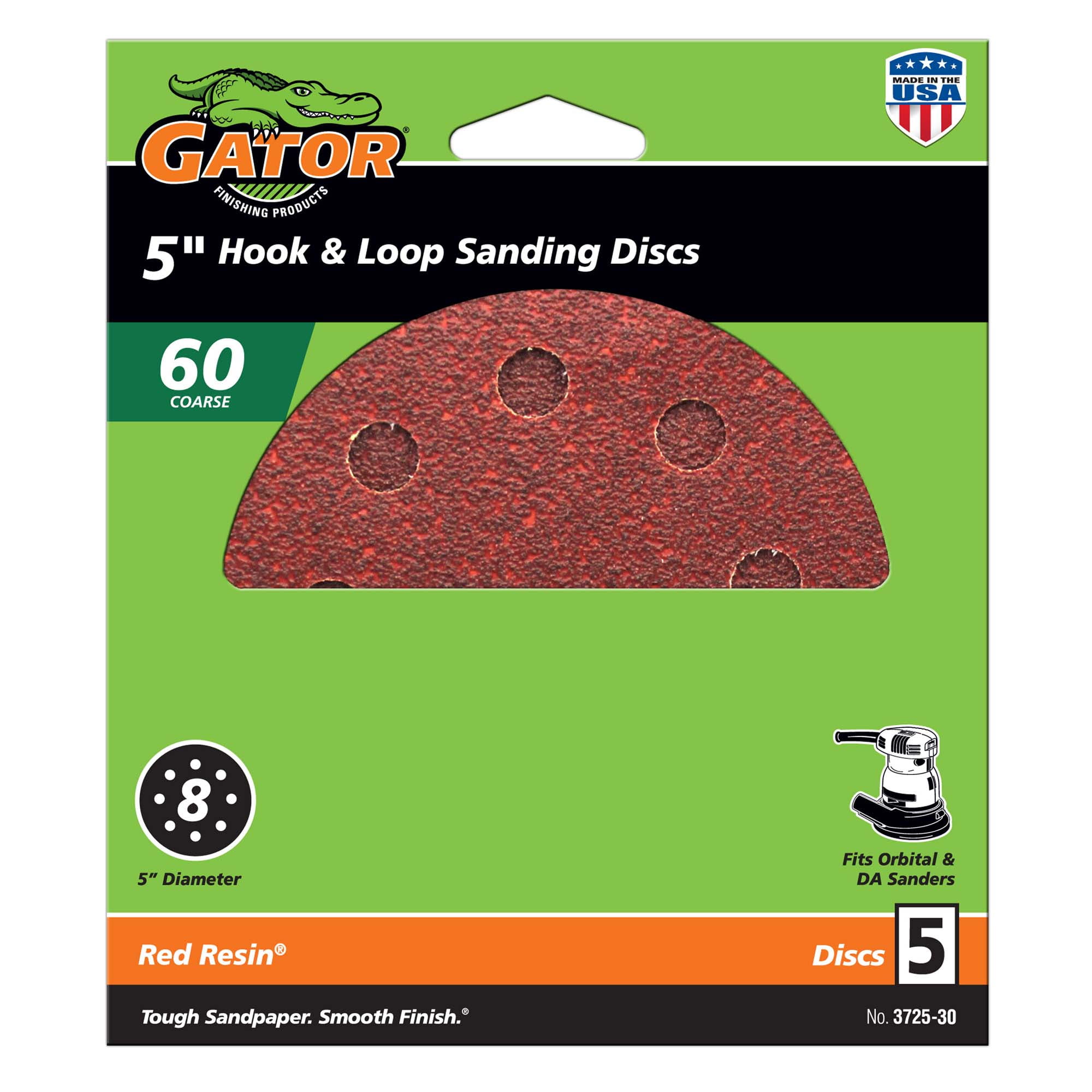 5 in. 60 Grit Sand Disc, Pack of 5