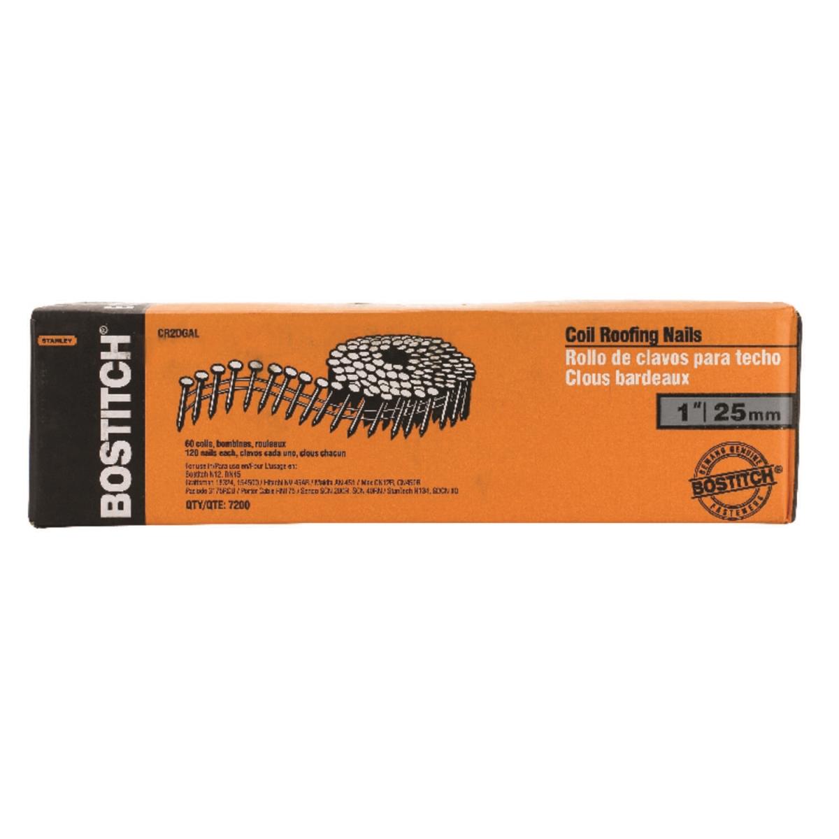 1 in. Coil Roofing Nails - Box of 7200