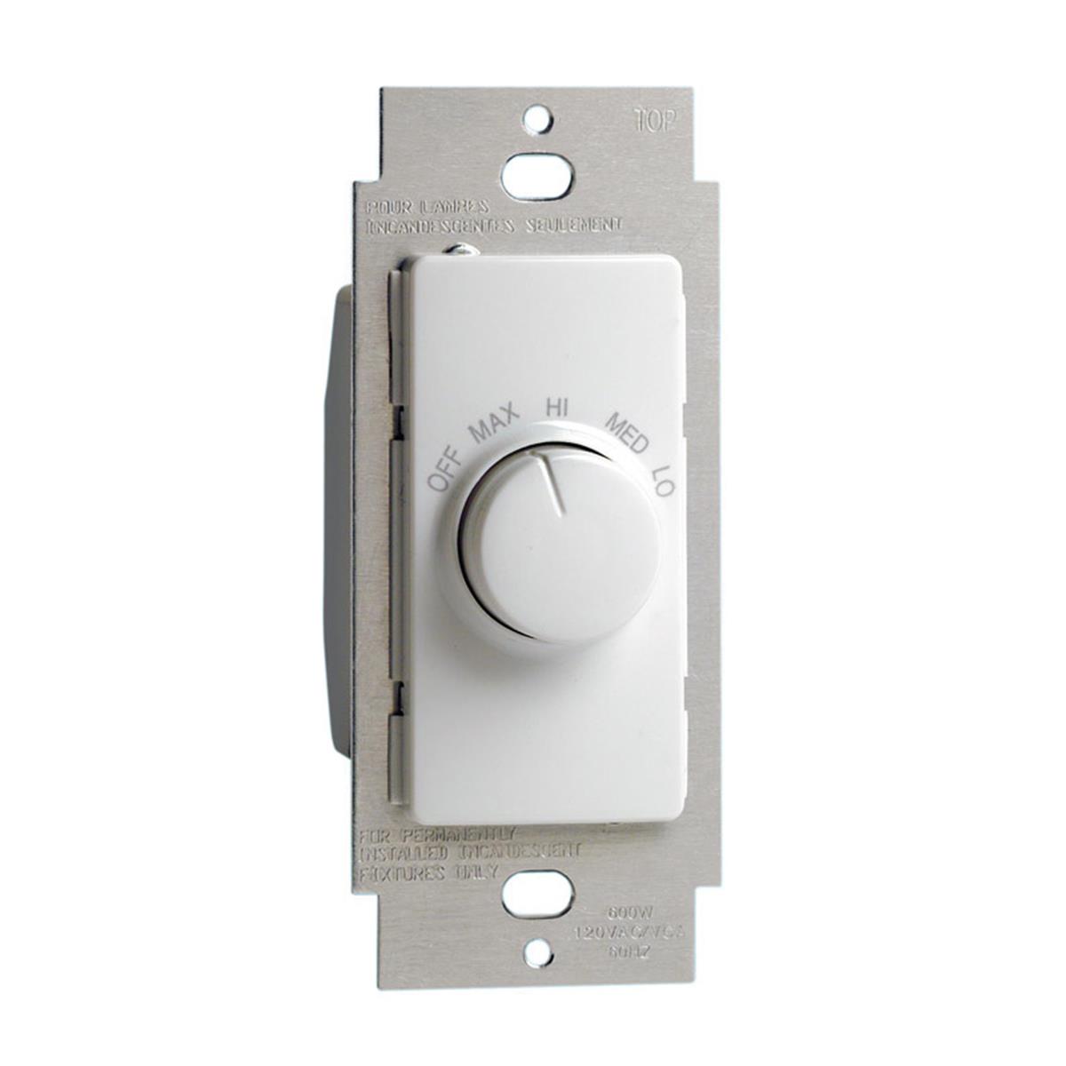 Rotary Fan Control White Decor