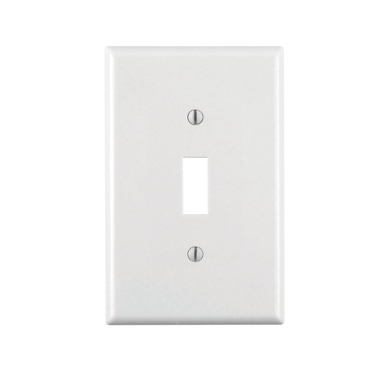 1 Gang White Toggle Wall Plate