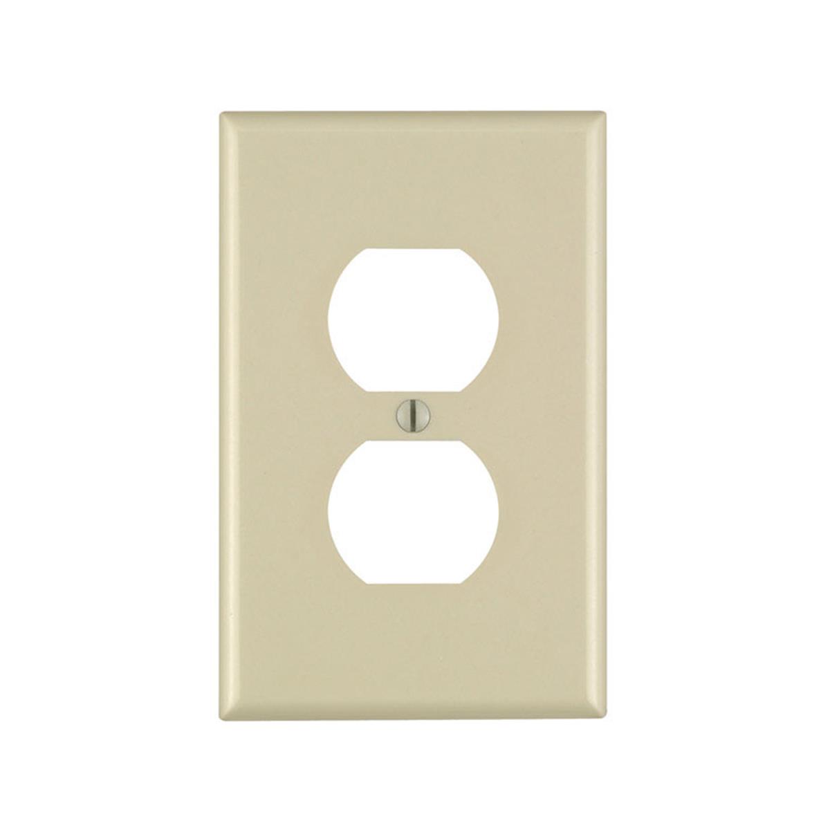 1 Gang Duplex Receptable White Wallplate