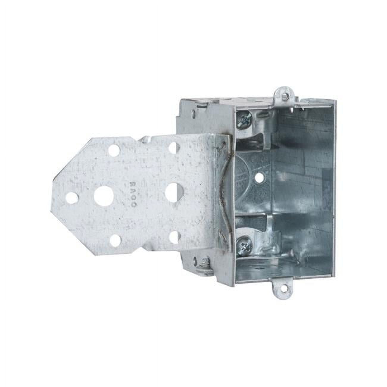 Electrical Box, 12.5 cu in, Switch Box Type, 1 Gang, Steel, Rectangular Shape