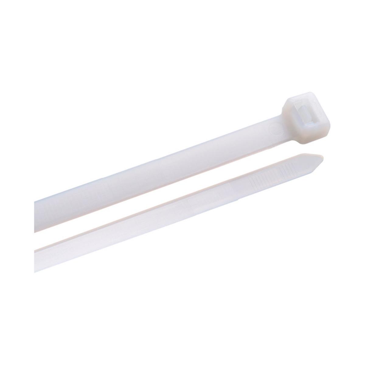Cable Tie, 18 in L, 4.90 in Max Bundle Dia., Natural, Nylon 6/6, 175 lb Strength, 10 PK