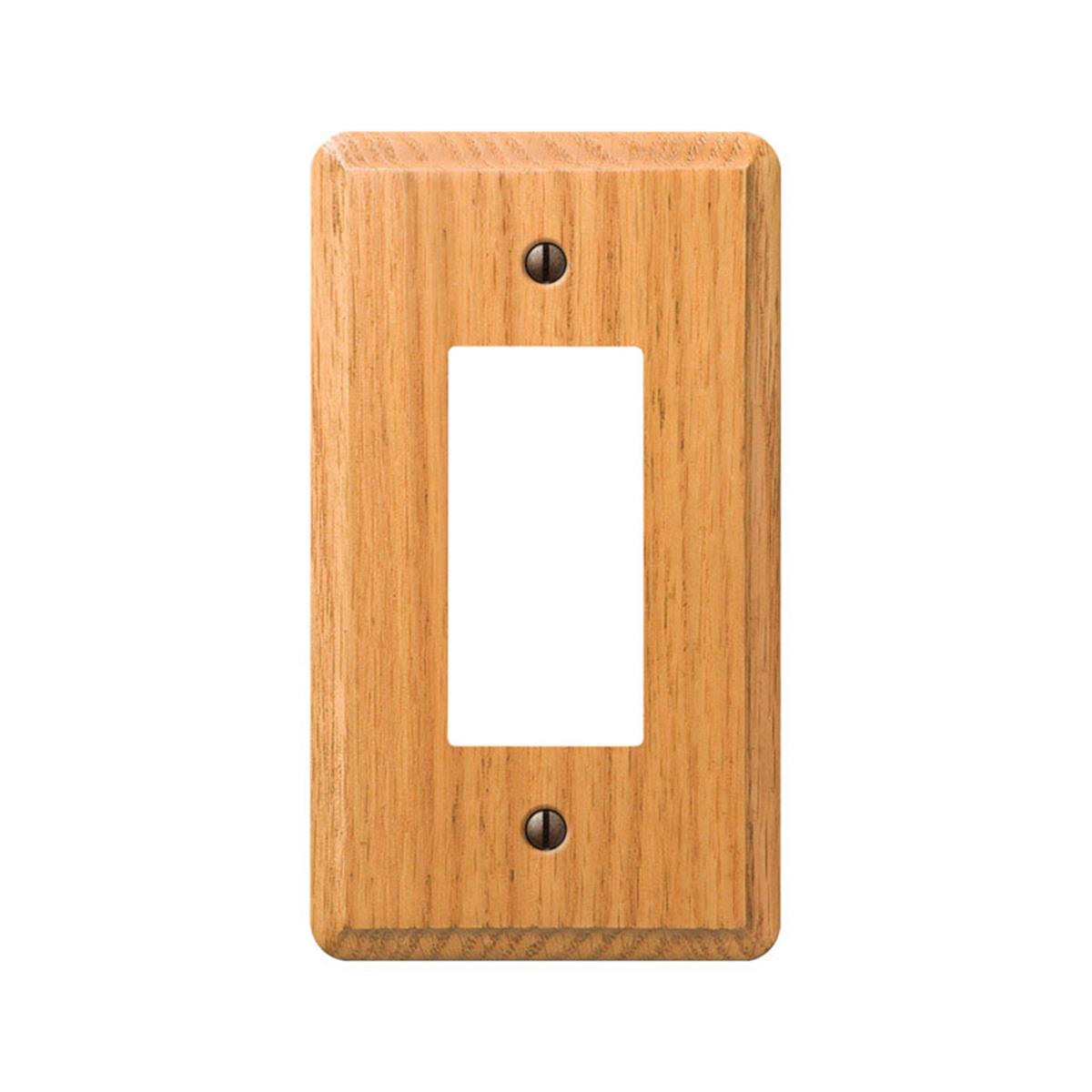 Picture of Amertac Holdings 3500808 1 Gang Light Oak Contemporary Wallplate