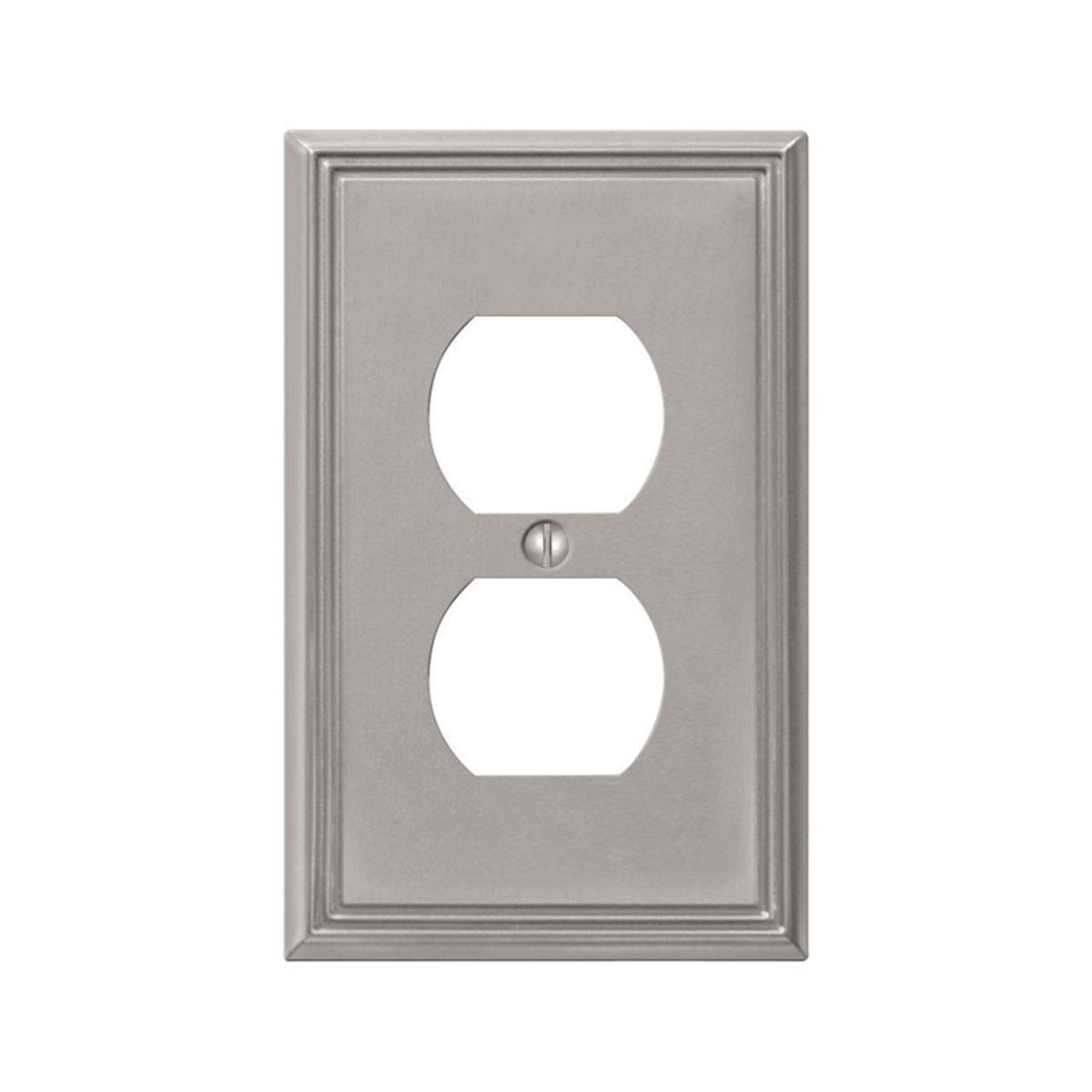 Picture of Amertac Holdings 3501103 1 Duplex Metro Brushed Nickel Wallplate