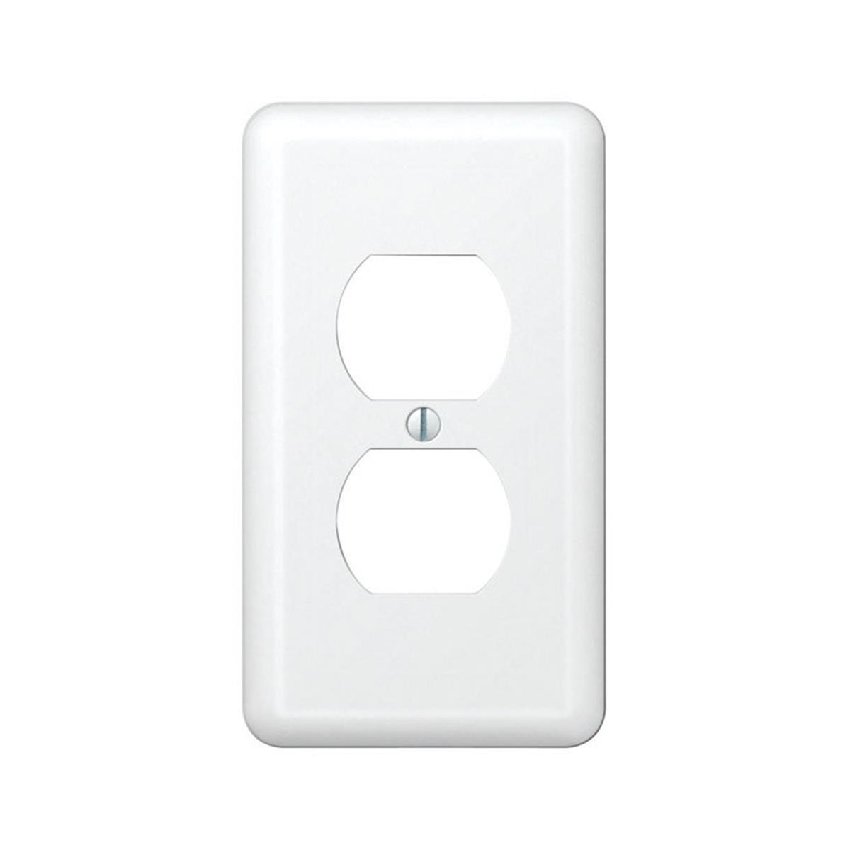 Picture of Amertac Holdings 3502762 Steel 1 Duplex White Wallplate