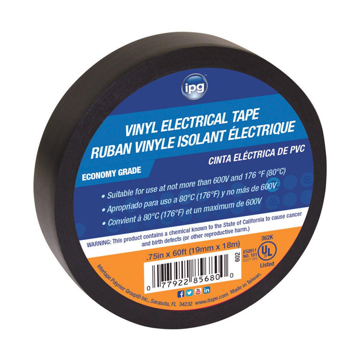 60 ft. Black Vinyl Electronic Tape