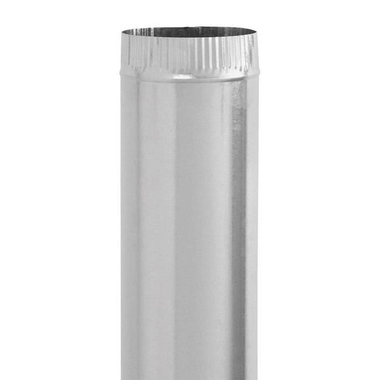 3 x 24 in. 26 Gauge Galvanized Stove Pipe