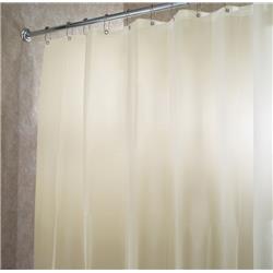 iDesign 72 in. H X 72 in. W Sand Solid Shower Curtain Vinyl