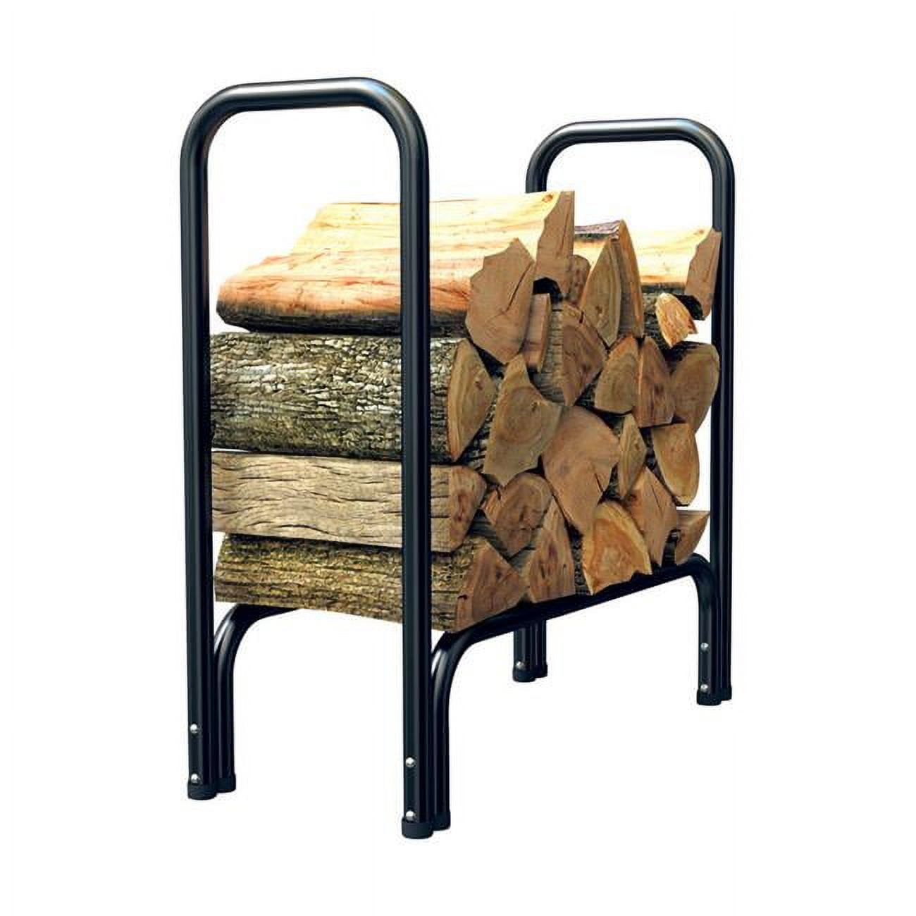 2 ft. Black Steel Log Rack Tube