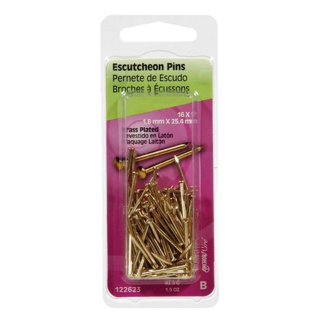 1 in. x 16 Plated Escutcheon Pin