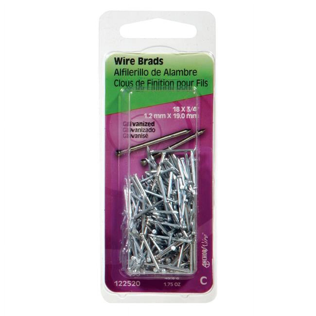 0.75 x 18 in. 1.75 oz Galvanized Brad
