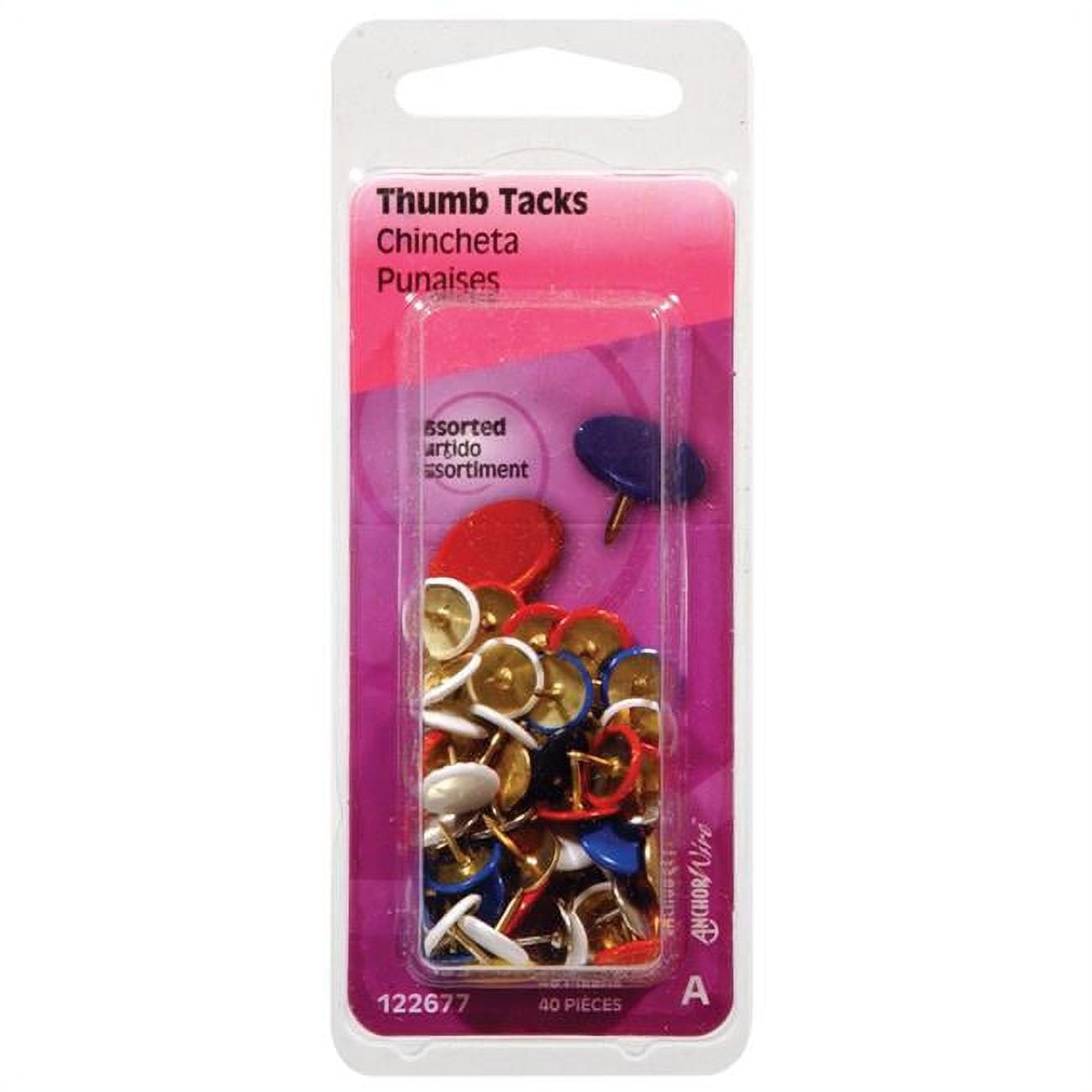 5329834 Assorted Color CD40 Thumb Tacks