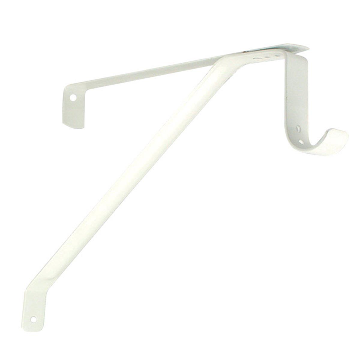 White Adjustable Bracket Shelf & Rod