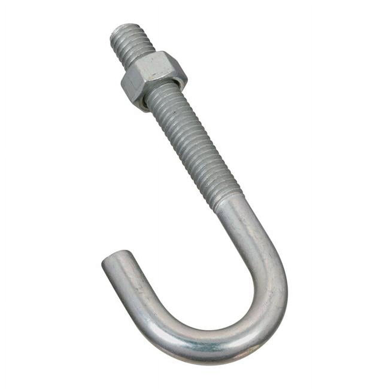 0.37 x 3.75 in. Zinc Plated J-Bolt