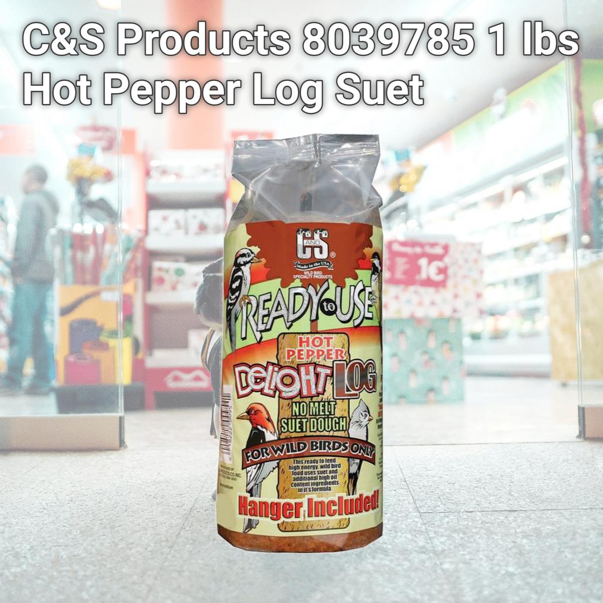 Picture of C&S Products 8039785 1 lbs Hot Pepper Log Suet