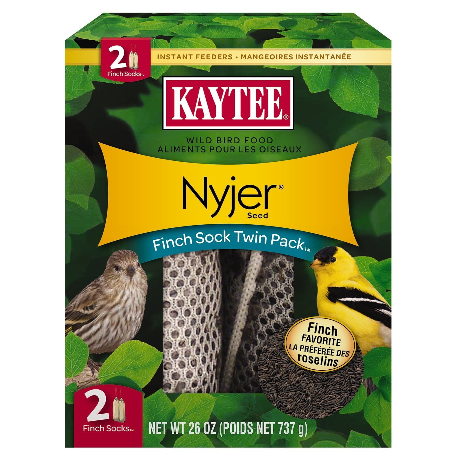 Picture of Kaytee Products 8137515 26 oz Finch Sock Bird Feeder, Pack of 2