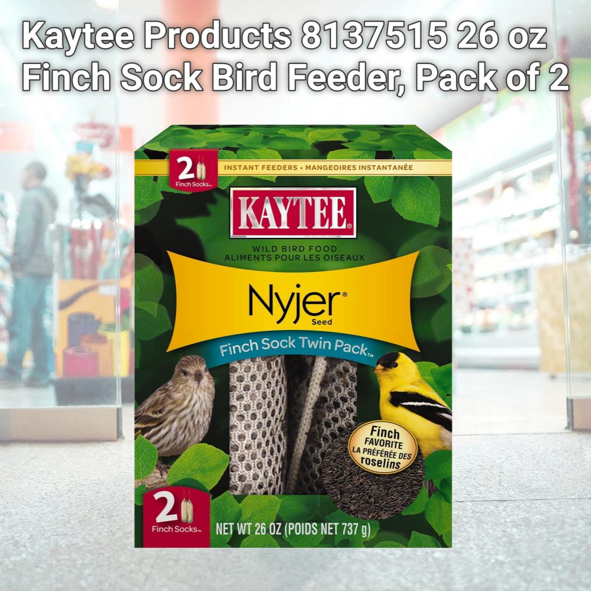 Picture of Kaytee Products 8137515 26 oz Finch Sock Bird Feeder, Pack of 2