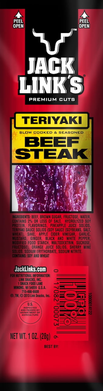 Picture of Jack Links 9080706 Teriyaki Beef Steak