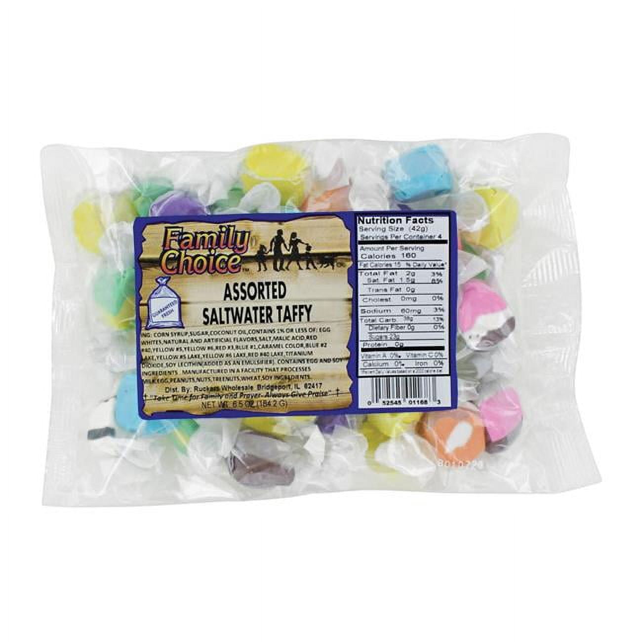 Picture of Ruckers 9235359 7 oz Taffy Assorted Fruits Flavor Saltwater Candy