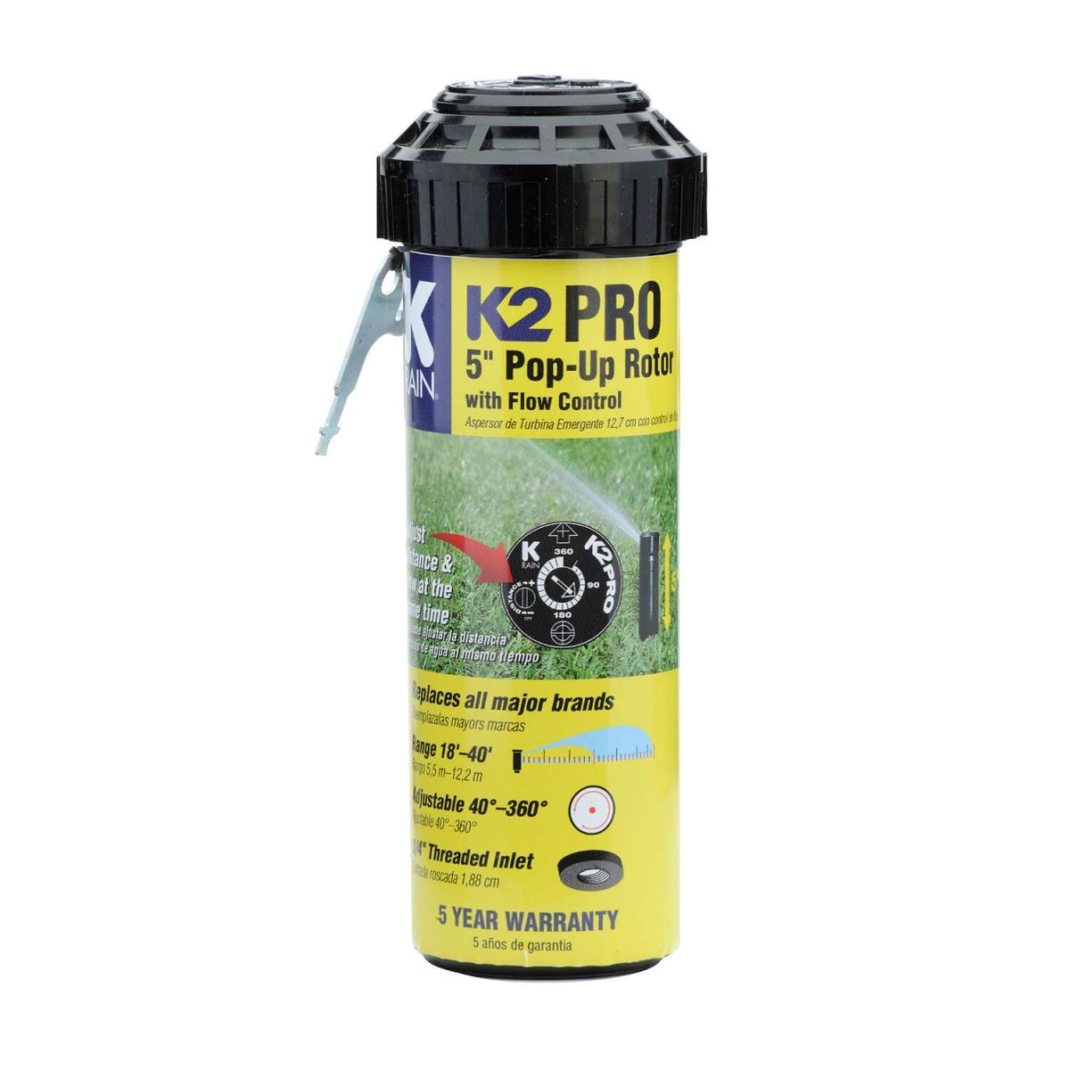 7016749 5 in. K2 Pro Adjustable Pop-Up Rotor for Gardening