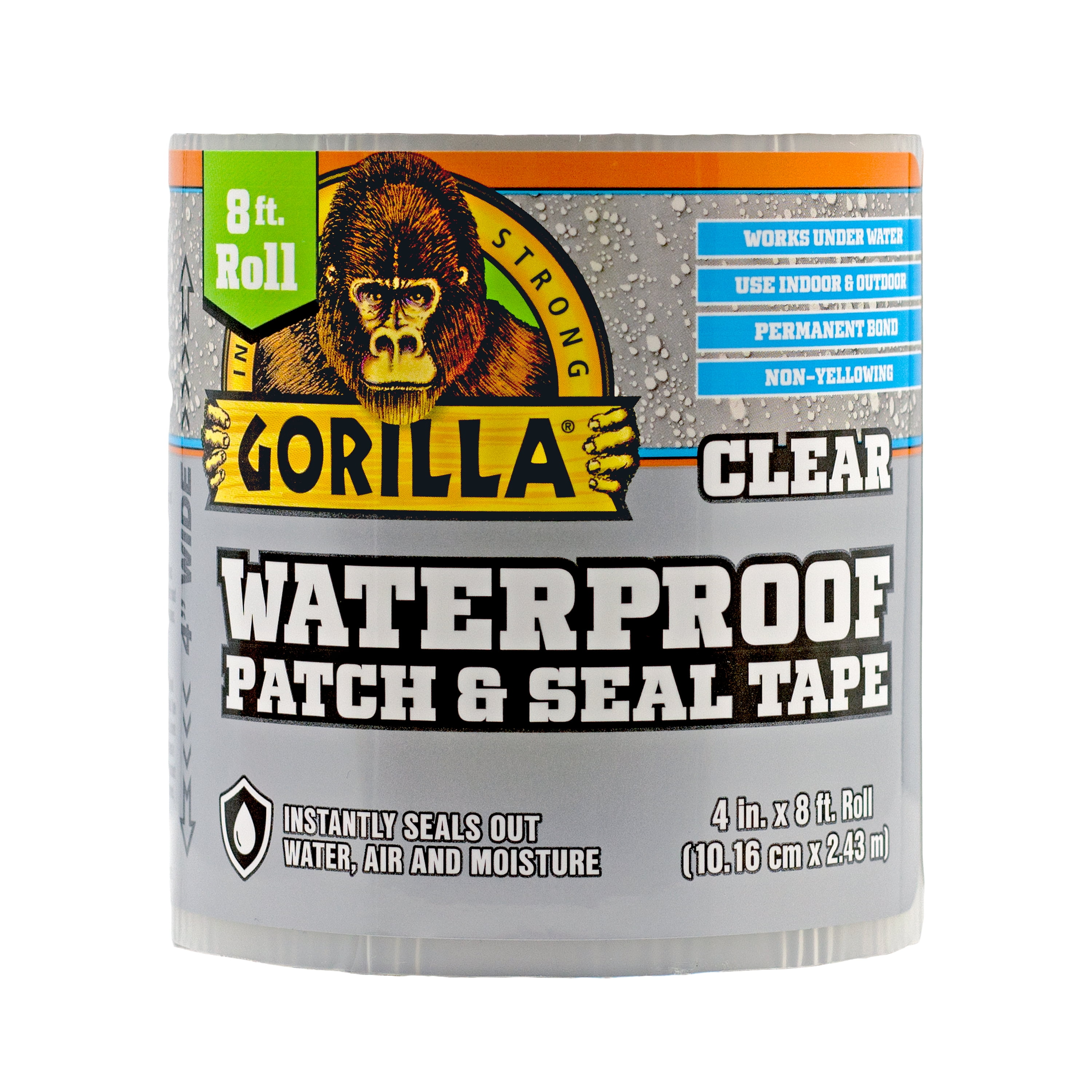Gorilla  4 in. x 8 ft. Waterproof Repair Tape, Clear