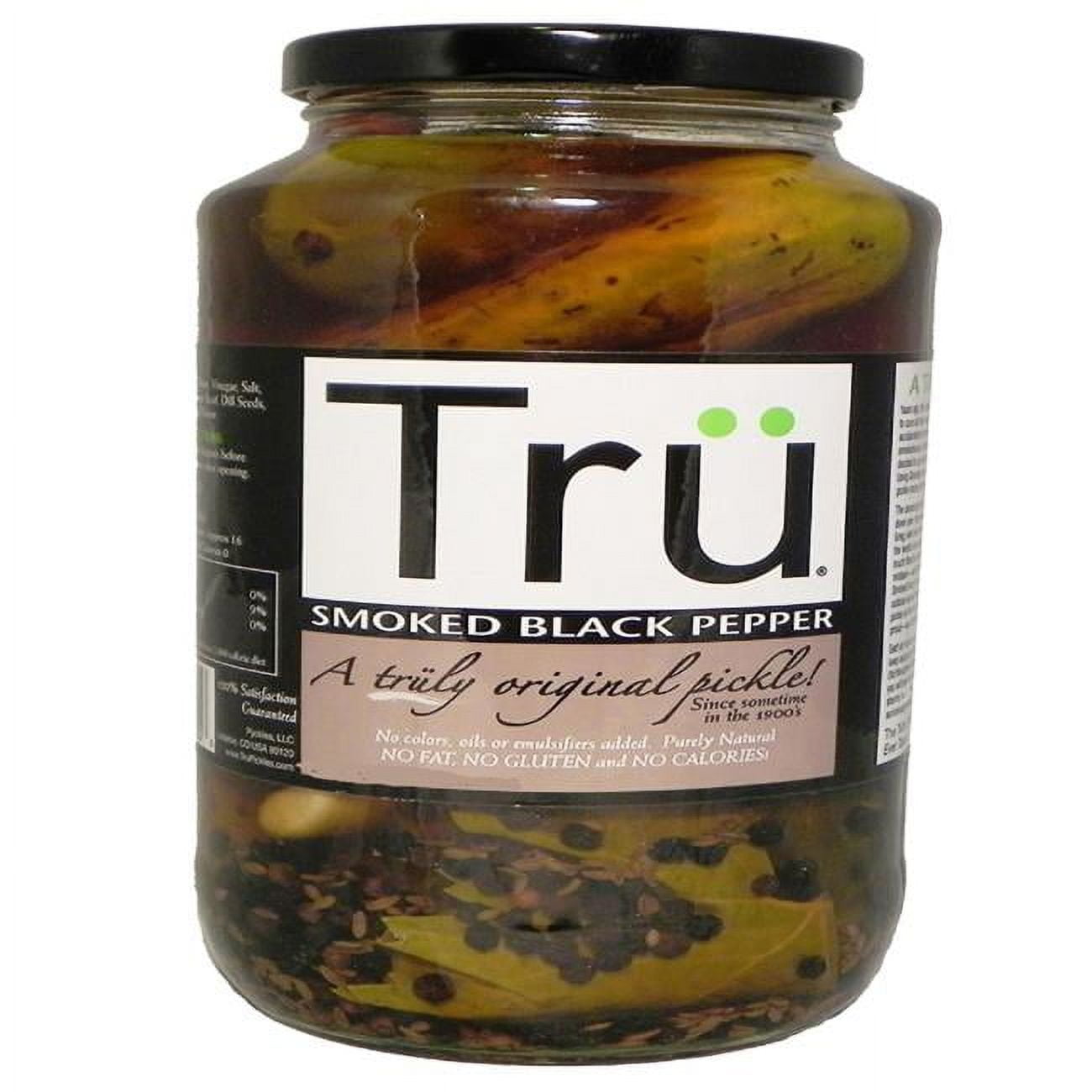 Picture of Tru Pickles 6010530 24 oz Smoked Black Pepper Pickles Jar - Pack of 6