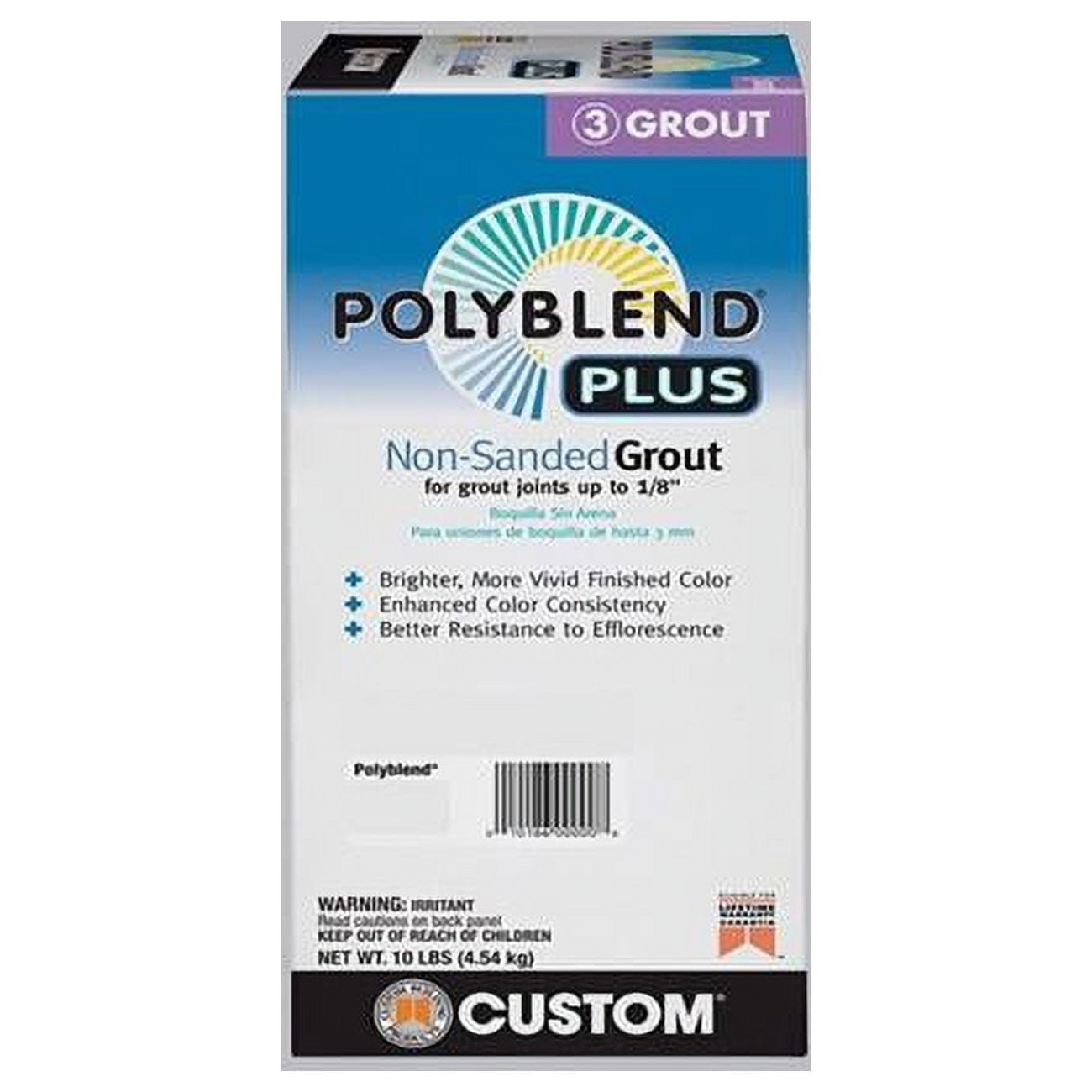 Picture of Custom Building Products 1003169 10 lbs Polyblend Plus Indoor & Outdoor Non-Sanded Grout&#44; Platinum