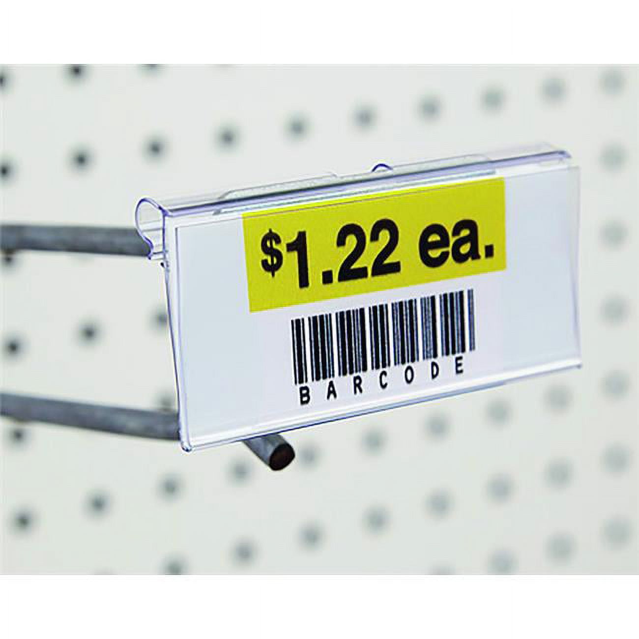 1.25 x 0.312 x 2 in. T-Style Peg Fronts Plastic Hook, Clear