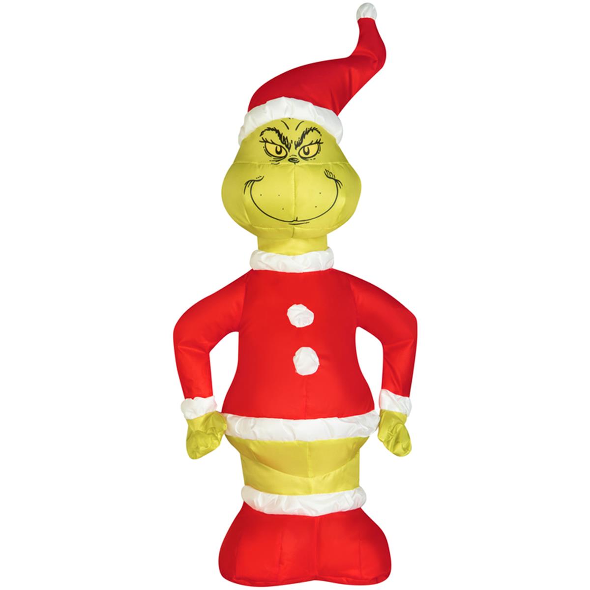 Picture of Dr. Seuss 9070599 Airdorable Grinch in Santa Suit Table Top Decoration&#44; Green & Red