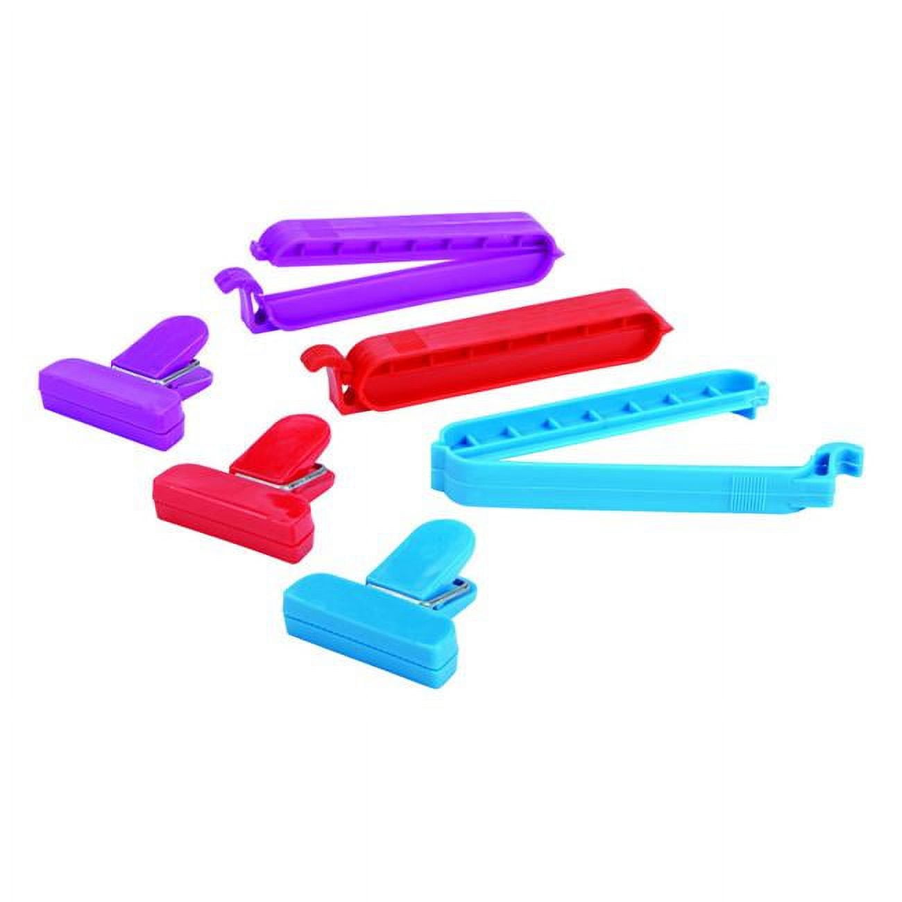 Plastic Bag Clips, Assorted Color - Pack of 12