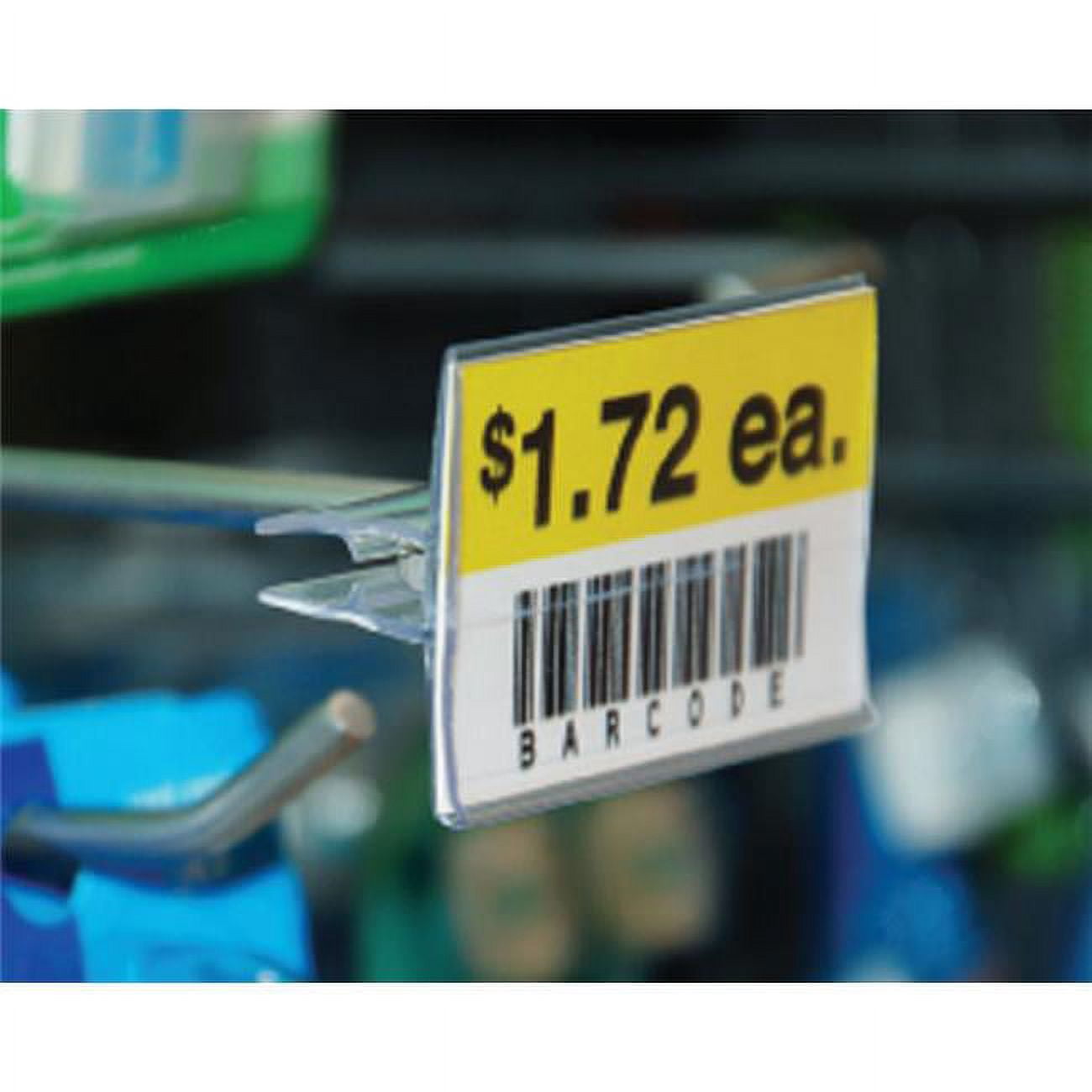 0.562 x 1.312 x 2.187 in. Scan Hook Peg Fronts Plastic Hook, Clear