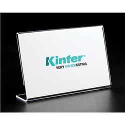 Clear Plastic Counter Slant Back Sign Holder 3-1/2 in. H X 5-1/2 in. W X 1 in. L