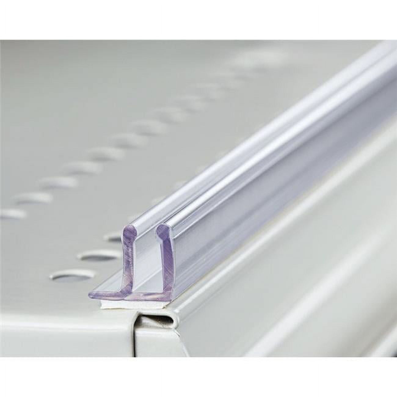 9396177 0.437 x 0.5 x 47.75 in. Solid Front Fence Divider System Plastic Holder, Clear