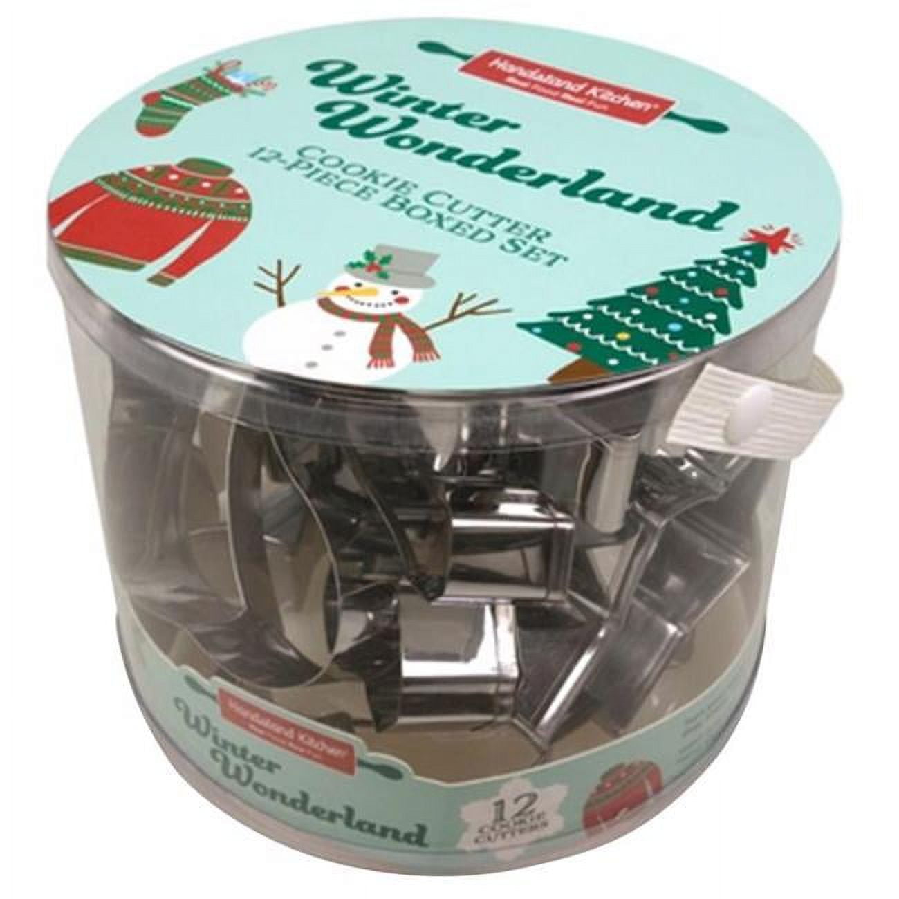 Picture of Handstand Kitchen 6030536 Winter Wonderland Christmas Cookie Cutter Set&#44; Stainless Steel - 12 Piece