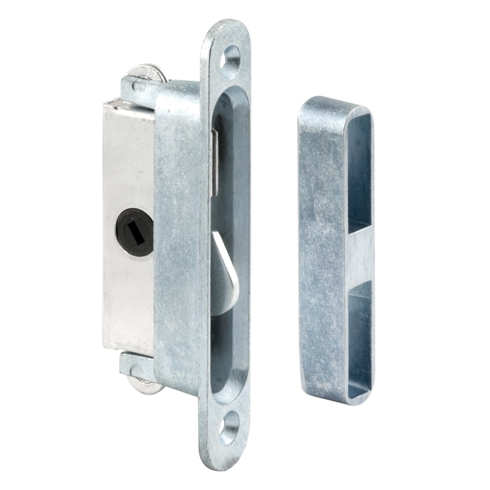 Zinc-Plated Aluminum Patio Door Latch, Silver